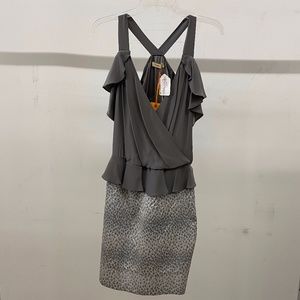 Gray Top and Skirt Cocktail Dress